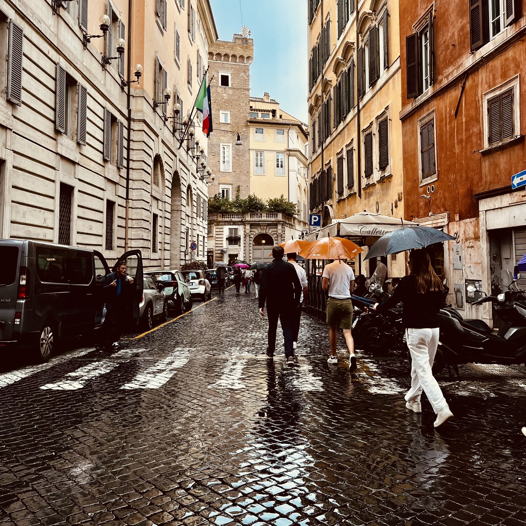 Streets of Rome even better when its raining.