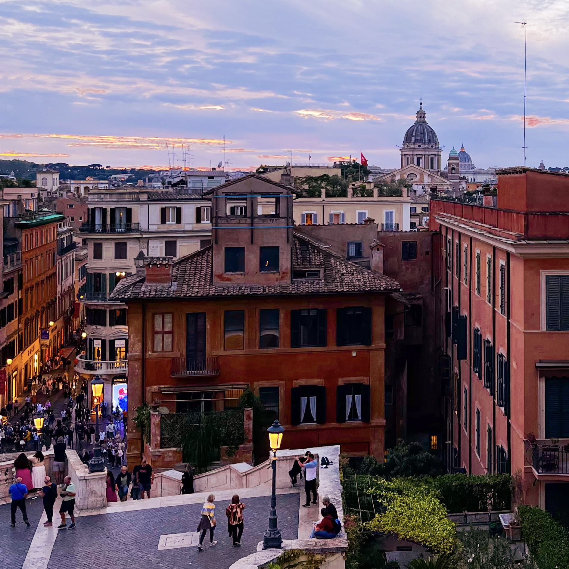 Nice view on top of the Piazza di Spagna.